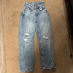Arizona Jean Company Blue High Rise Distressed Jeans